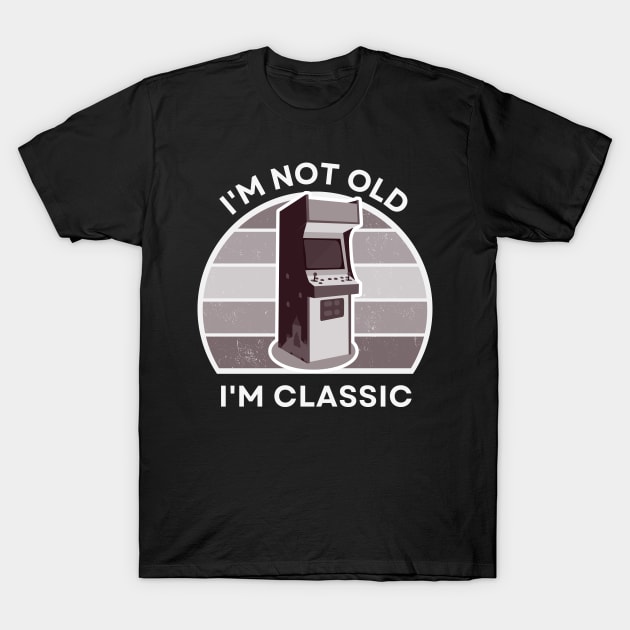 I'm not old, I'm Classic | Arcade | Retro Hardware | Vintage Sunset | '80s '90s Video Gaming T-Shirt by octoplatypusclothing@gmail.com